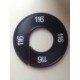 Maatring 9cm zwart/wit 116 